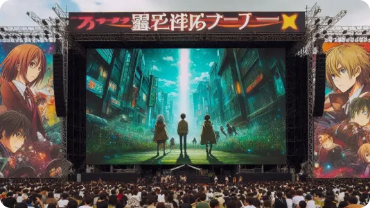 cinéma en plein air avec écran géant